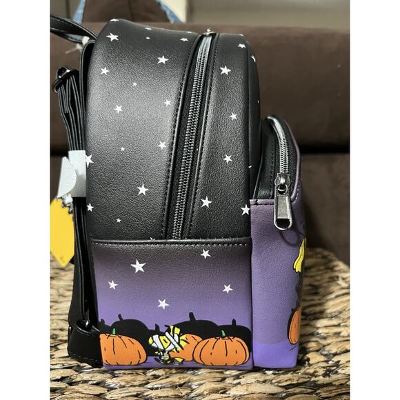 Loungefly Peanuts Snoopy Halloween Trick-Or-Treat Mini Backpack Wallet Set - Picture 6 of 10